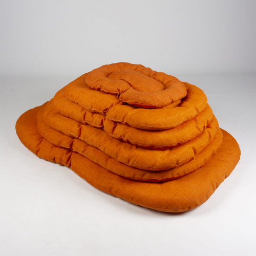 Ovale Kissen gesteppt Tangerine 120x76x11cm orange
